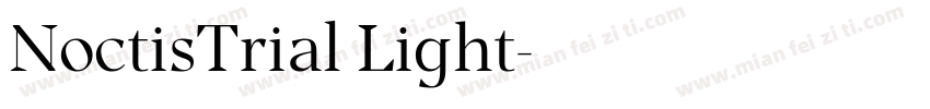 NoctisTrial Light字体转换